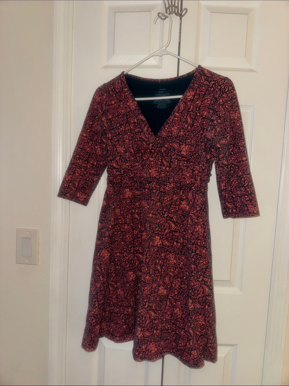 Patagonia Women’s Red Floral V-Neck Dress